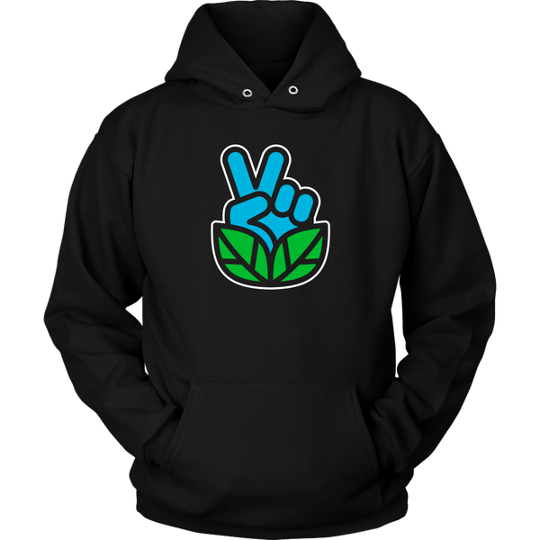 Go Vegan Revolution Blue Logo Hoodie (Unisex) - Go Vegan Revolution