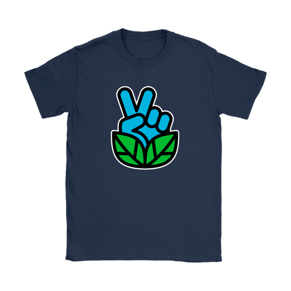 Go Vegan Revolution Blue Logo Shirt (Womens) - Go Vegan Revolution