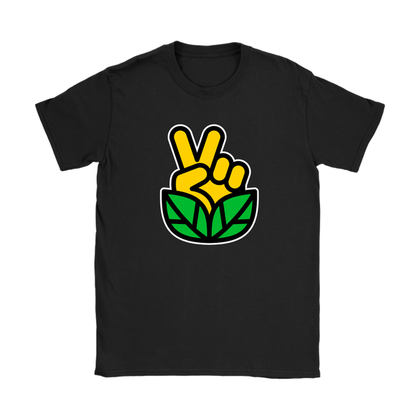 Go Vegan Revolution Yellow Logo Shirt (Womens) - Go Vegan Revolution