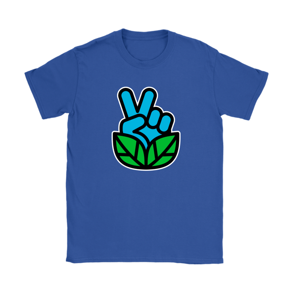 Go Vegan Revolution Blue Logo Shirt (Womens) - Go Vegan Revolution