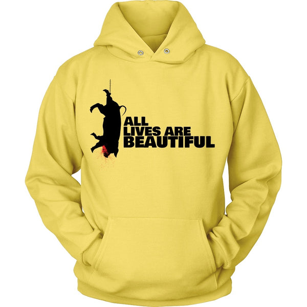 T-shirt - All Lives Are Beautiful - Hoodie (Black Print)