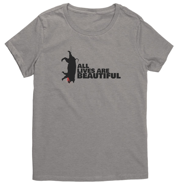 All Lives Are Beautiful Black Print Shirt (Women)