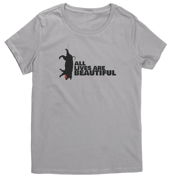 All Lives Are Beautiful Black Print Shirt (Women)