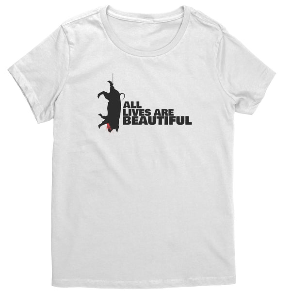 All Lives Are Beautiful Black Print Shirt (Women)