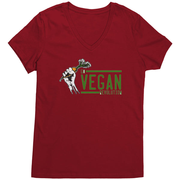 Go Vegan Revolution - V-Neck (Womens)