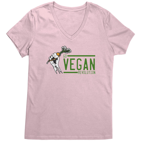 Go Vegan Revolution - V-Neck (Womens)