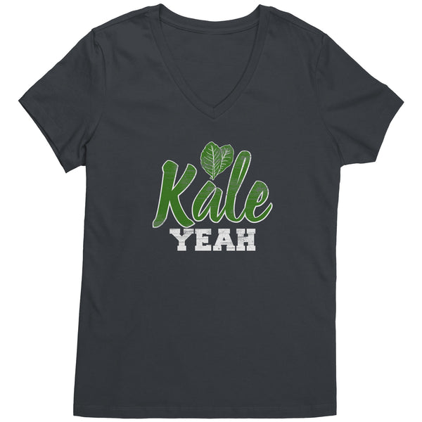 Kale Yeah V-Neck Shirt (Womens)