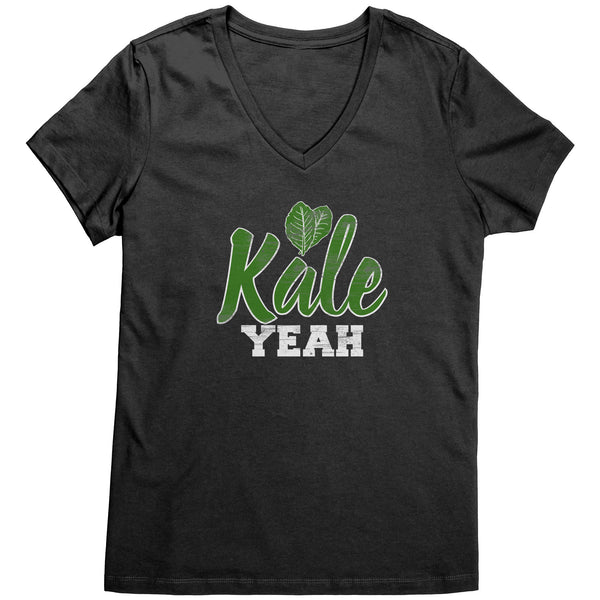Kale Yeah V-Neck Shirt (Womens)