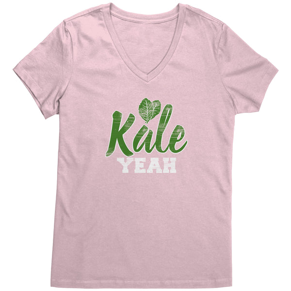 Kale Yeah V-Neck Shirt (Womens)