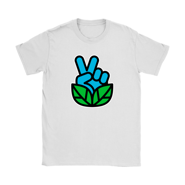Go Vegan Revolution Blue Logo Shirt (Womens) - Go Vegan Revolution