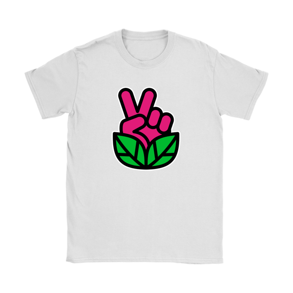 Go Vegan Revolution Magenta Logo Shirt (Womens) - Go Vegan Revolution