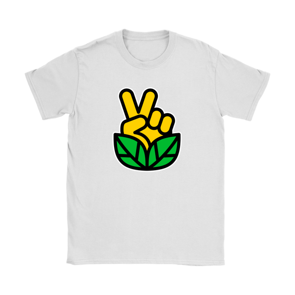 Go Vegan Revolution Yellow Logo Shirt (Womens) - Go Vegan Revolution