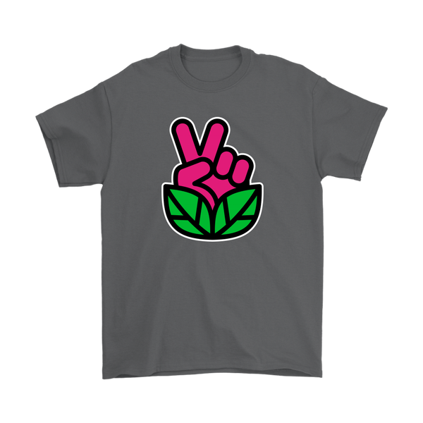 Go Vegan Revolution Magenta Logo Shirt (Mens) - Go Vegan Revolution