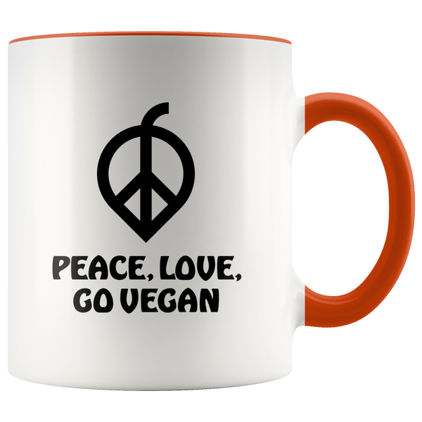 Peace, Love, Go Vegan Mug - Go Vegan Revolution