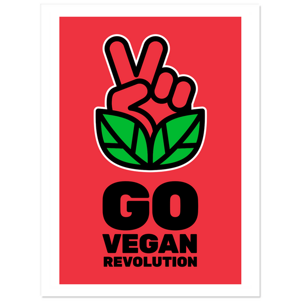 Go Vegan Revolution Red Logo Sticker