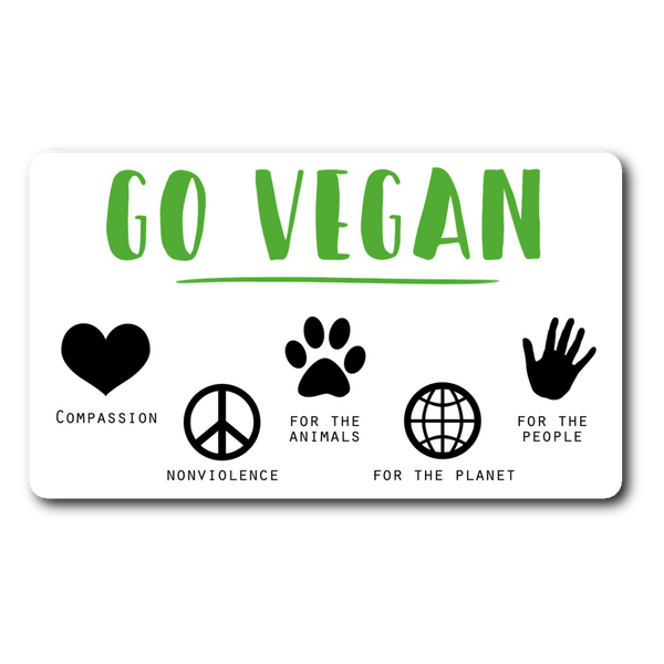 Go Vegan for (So Many!) Reasons Sticker - Go Vegan Revolution