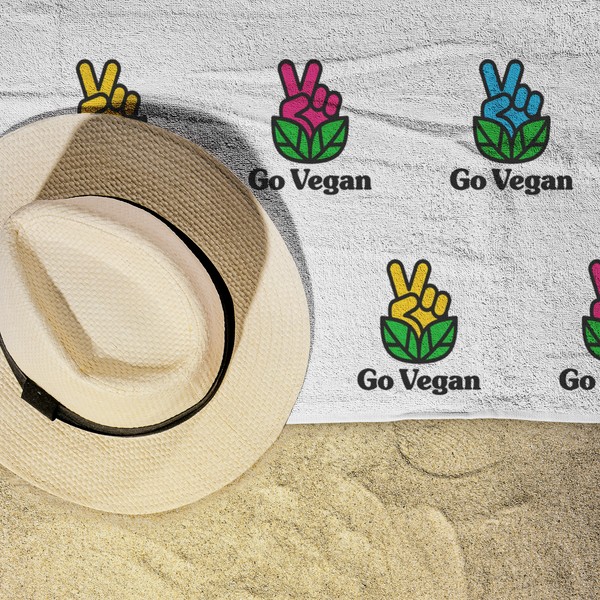 Go Vegan Revolution Beach Towel - Go Vegan Revolution