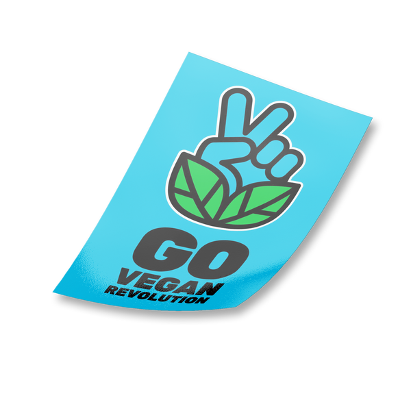 Go Vegan Revolution Blue Logo Sticker - Go Vegan Revolution