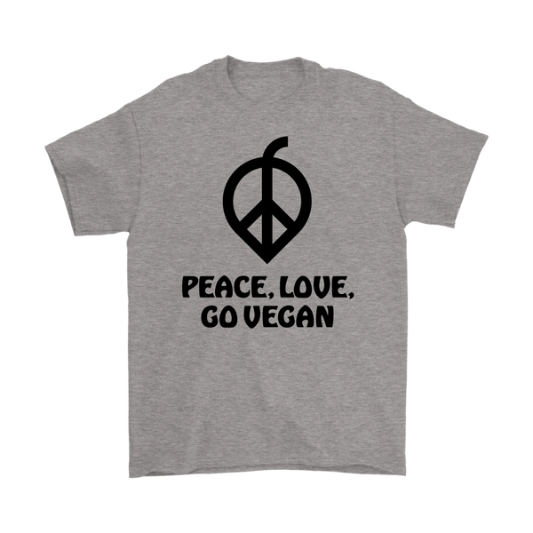 Peace, Love, Go Vegan Shirt (Mens) - Go Vegan Revolution