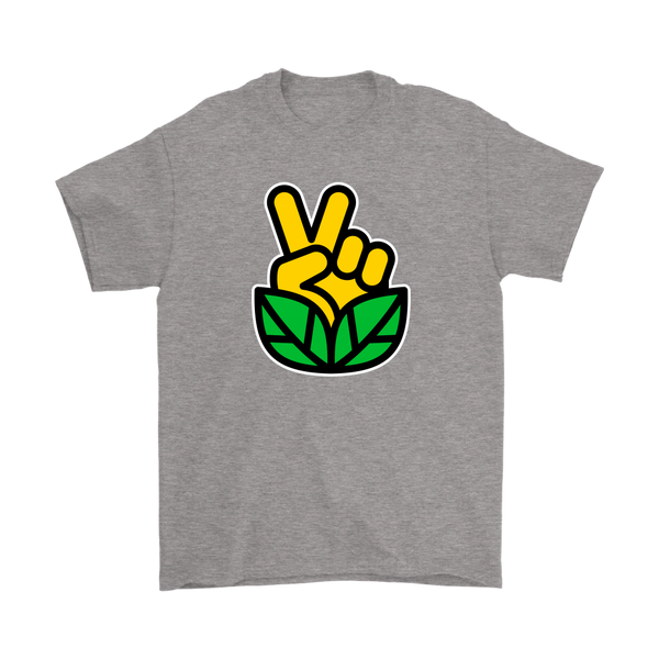 Go Vegan Revolution Yellow Logo Shirt (Mens) - Go Vegan Revolution