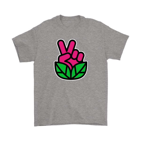 Go Vegan Revolution Magenta Logo Shirt (Mens) - Go Vegan Revolution