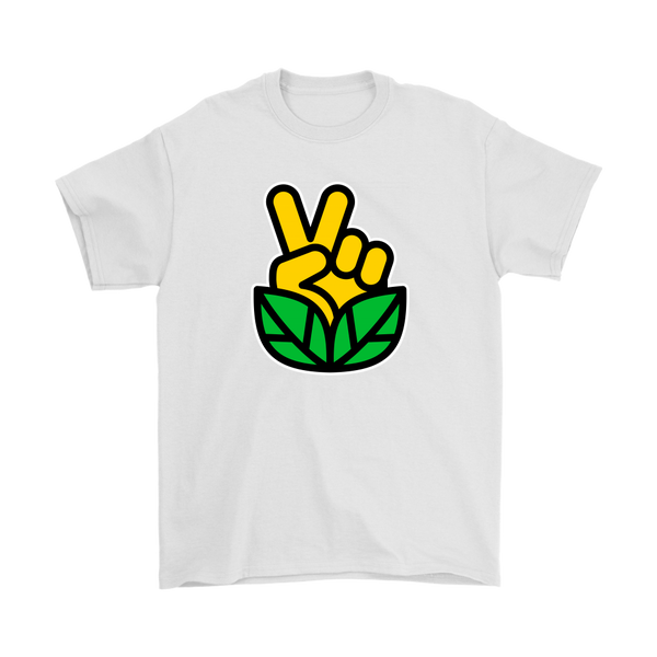 Go Vegan Revolution Yellow Logo Shirt (Mens) - Go Vegan Revolution