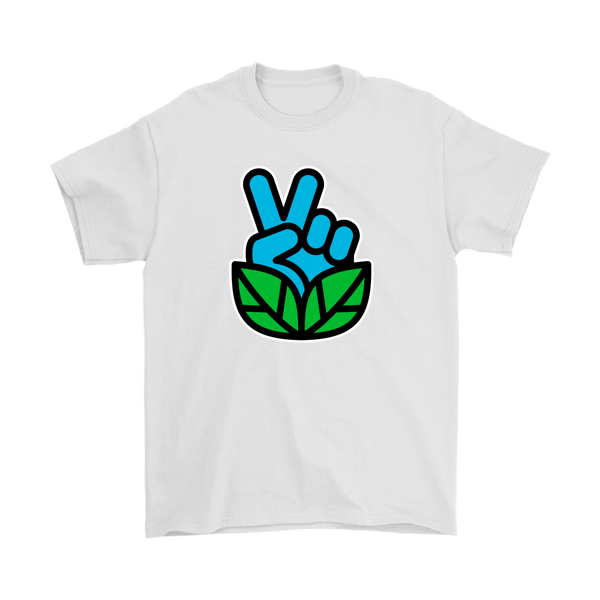 Go Vegan Revolution Blue Logo Shirt (Mens) - Go Vegan Revolution