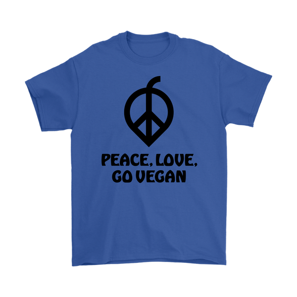 Peace, Love, Go Vegan Shirt (Mens)