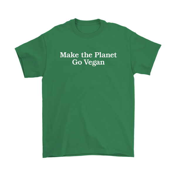 Make The Planet Go Vegan Shirt (Mens) - Go Vegan Revolution