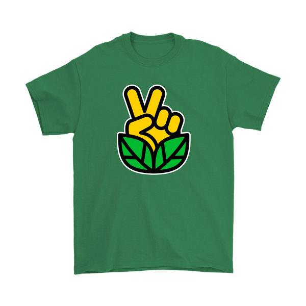 Go Vegan Revolution Yellow Logo Shirt (Mens) - Go Vegan Revolution