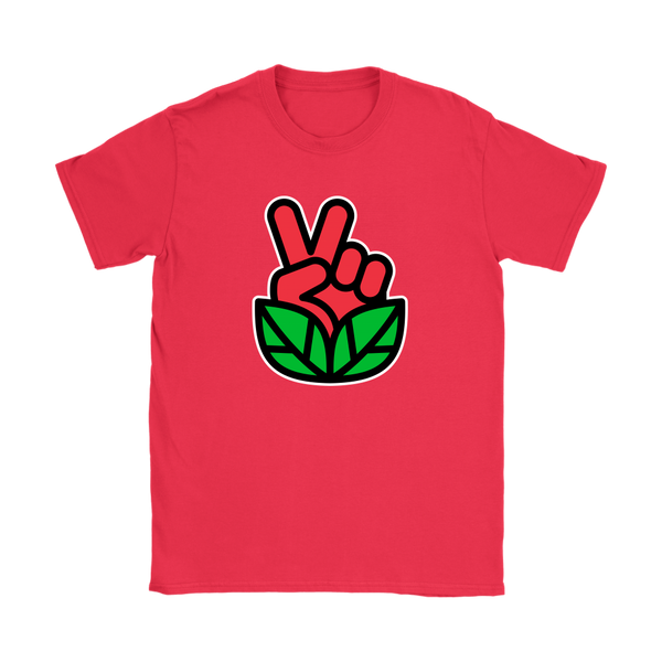 Go Vegan Revolution Red Logo Shirt (Womens) - Go Vegan Revolution