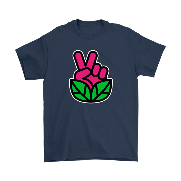 Go Vegan Revolution Magenta Logo Shirt (Mens) - Go Vegan Revolution