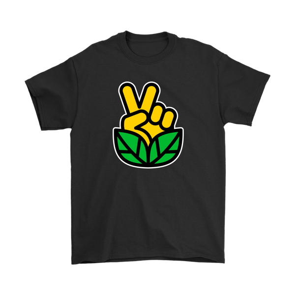 Go Vegan Revolution Yellow Logo Shirt (Mens) - Go Vegan Revolution