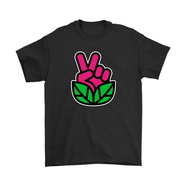 Go Vegan Revolution Magenta Logo Shirt (Mens) - Go Vegan Revolution