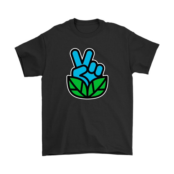 Go Vegan Revolution Blue Logo Shirt (Mens) - Go Vegan Revolution