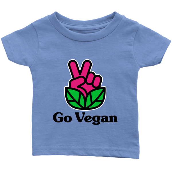 Go Vegan Revolution Magenta Logo With Text Shirt (Infant) - Go Vegan Revolution