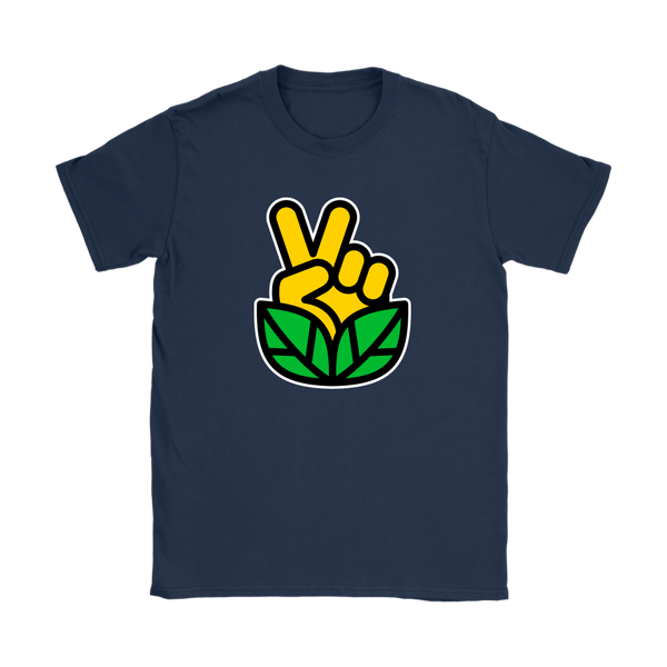 Go Vegan Revolution Yellow Logo Shirt (Womens) - Go Vegan Revolution