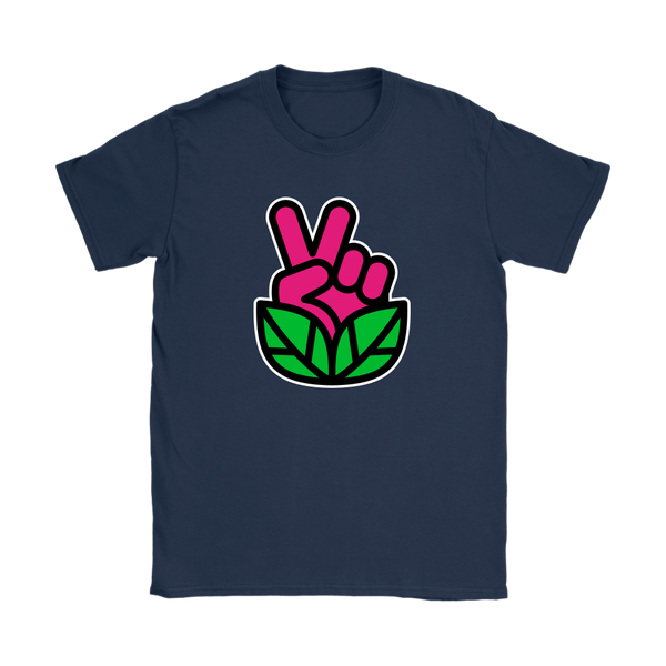 Go Vegan Revolution Magenta Logo Shirt (Womens) - Go Vegan Revolution