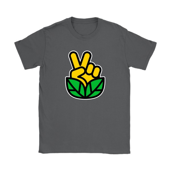 Go Vegan Revolution Yellow Logo Shirt (Womens) - Go Vegan Revolution