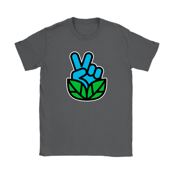 Go Vegan Revolution Blue Logo Shirt (Womens) - Go Vegan Revolution