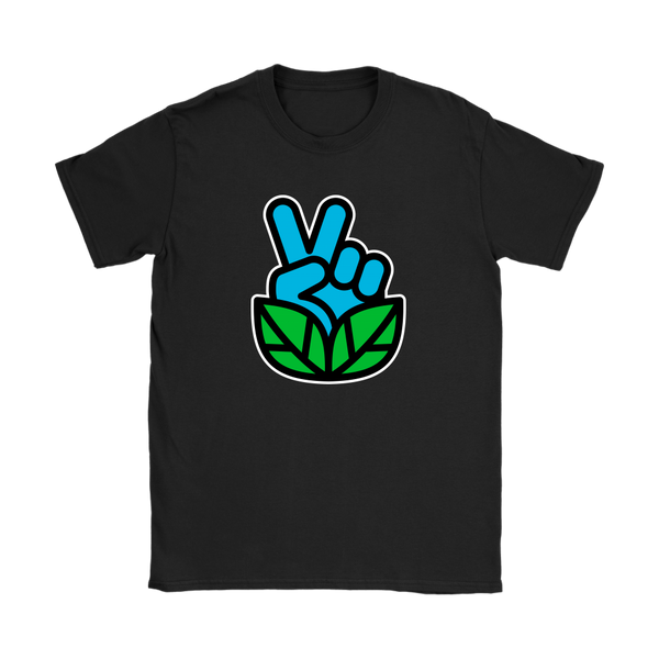 Go Vegan Revolution Blue Logo Shirt (Womens) - Go Vegan Revolution