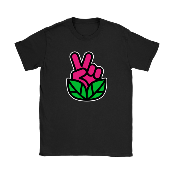 Go Vegan Revolution Magenta Logo Shirt (Womens) - Go Vegan Revolution
