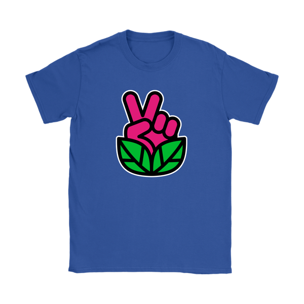 Go Vegan Revolution Magenta Logo Shirt (Womens) - Go Vegan Revolution