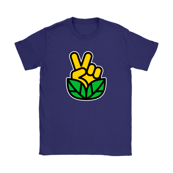 Go Vegan Revolution Yellow Logo Shirt (Womens) - Go Vegan Revolution