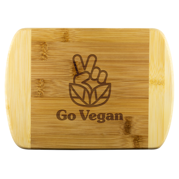 Go Vegan Revolution Logo Bamboo Cutting Board - Go Vegan Revolution