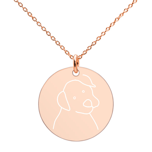 Very Good Boy Engraved Silver Disc Necklace