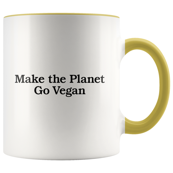 Make The Planet Go Vegan Mug - Go Vegan Revolution