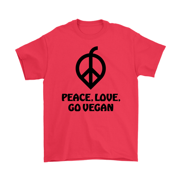 Peace, Love, Go Vegan Shirt (Mens)