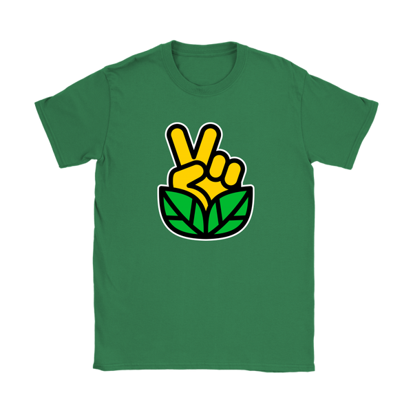 Go Vegan Revolution Yellow Logo Shirt (Womens) - Go Vegan Revolution