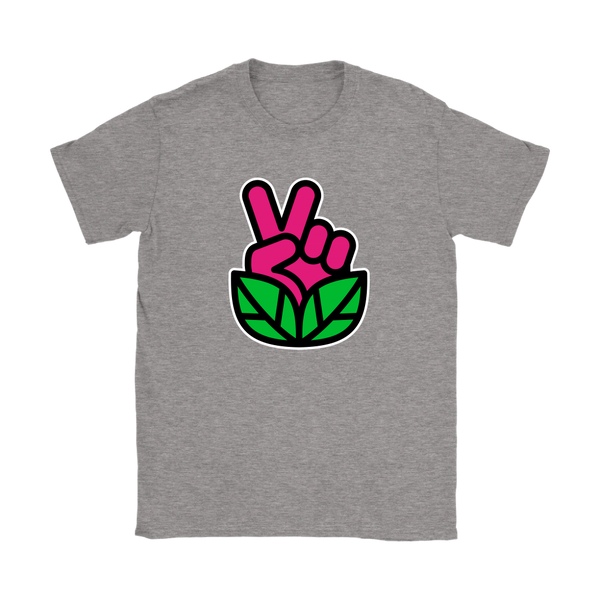 Go Vegan Revolution Magenta Logo Shirt (Womens) - Go Vegan Revolution